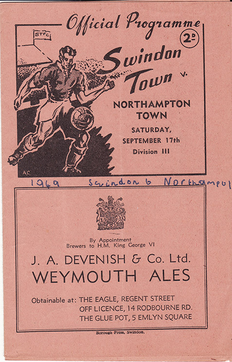 <b>Saturday, September 17, 1949</b><br />vs. Northampton Town (Home)